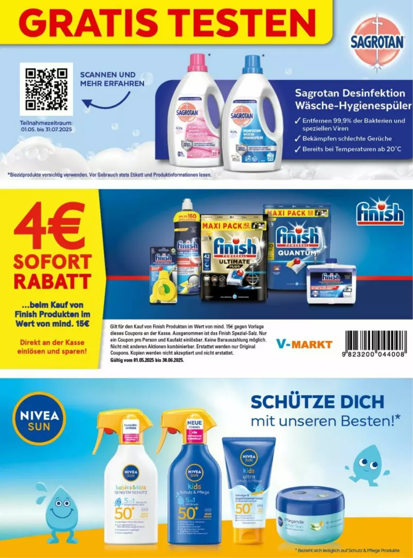 Aktueller Prospekt Vmarkt - Prospekte - von 04.06 bis 18.06.2025 - strona 41 - produkty: bio, biozidprodukte, coupon, coupons, erde, Finish, gin, rwe, sagrotan, salz, Spezi, Ti