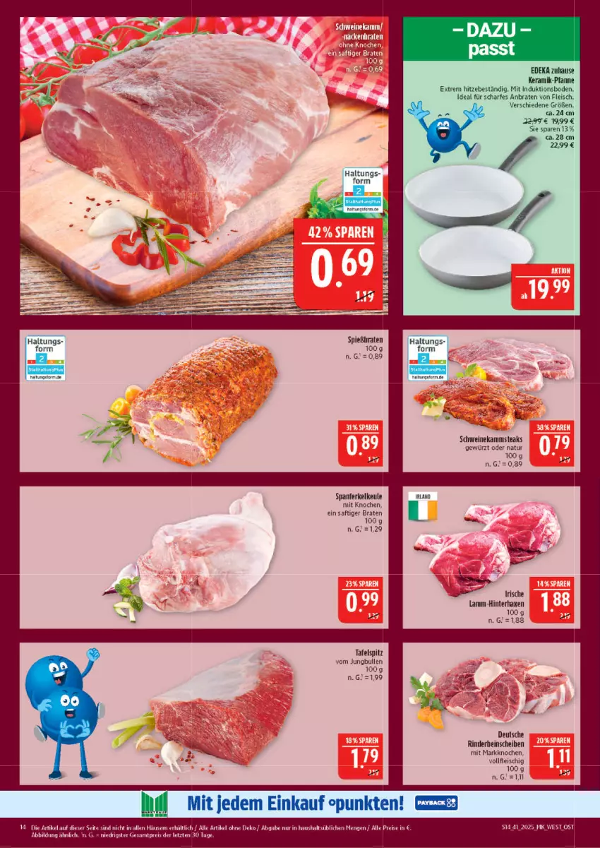 Aktueller Prospekt Marktkauf - Prospekt - von 05.10 bis 11.10.2025 - strona 14 - produkty: axe, braten, deka, eis, fleisch, gewürz, Haxe, jungbullen, natur, reis, rind, rinder, saft, schwein, schweine, steak, steaks, tafelspitz, Ti, wein, weine, ZTE
