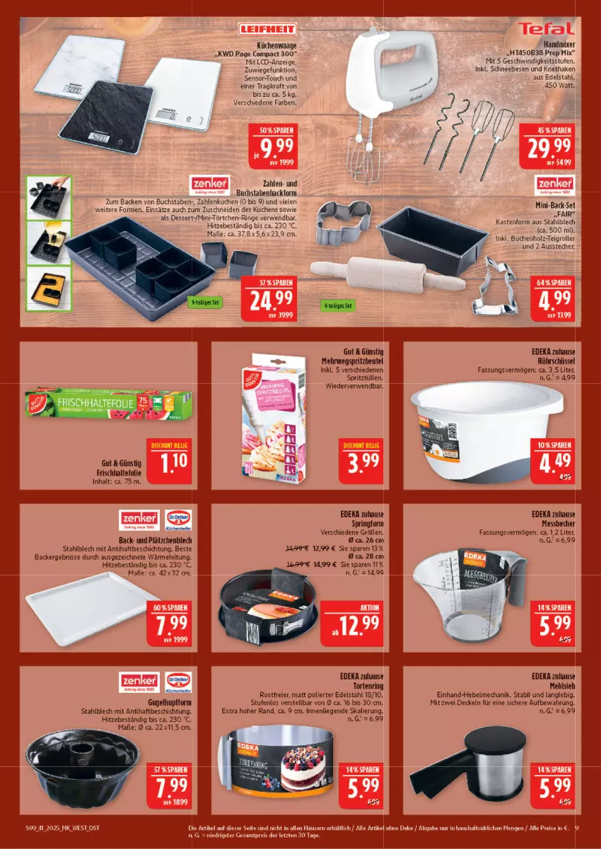 Aktueller Prospekt Marktkauf - Prospekt - von 05.10 bis 11.10.2025 - strona 9 - produkty: Ausstecher, Backform, beutel, buch, decke, Deckel, deka, dessert, droetker, edelstahl, eier, eis, ente, frischhaltefolie, gefu, handmixer, Holz, kraft, küche, kuchen, Küchen, Küchenwaage, Lätzche, Liege, Mixer, reis, ring, Roller, Rührschüssel, rwe, Schneebesen, schüssel, Springform, Teigrolle, Ti, Törtchen, torte, Waage, ZTE