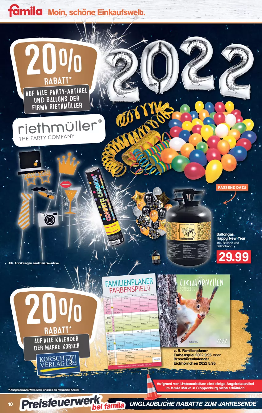 Aktueller Prospekt Famila - Prospekte - von 27.12 bis 31.12.2021 - strona 10 - produkty: angebot, ball, Bau, eis, Familienplaner, hörnchen, Müller, reis, rwe, Ti