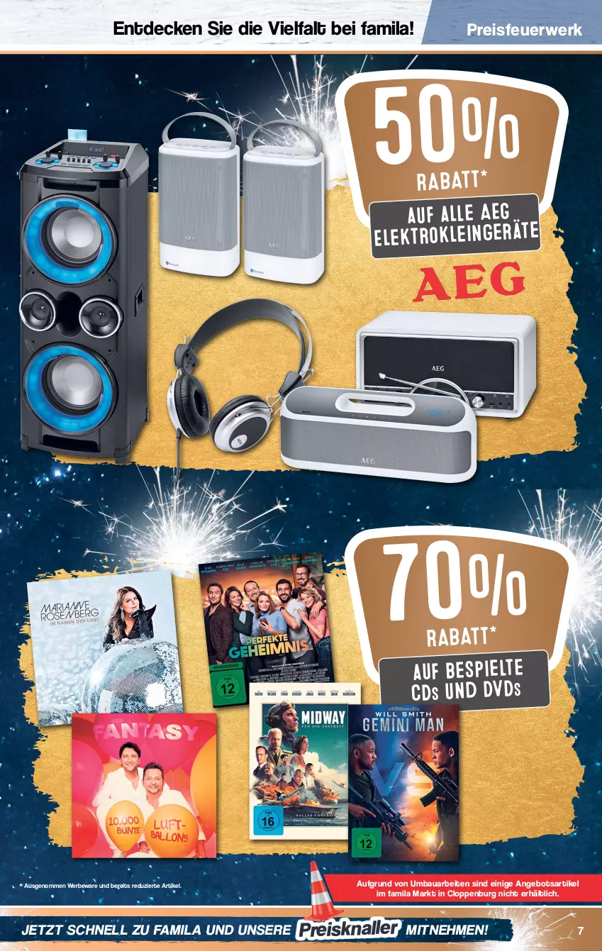 Aktueller Prospekt Famila - Prospekte - von 27.12 bis 31.12.2021 - strona 7 - produkty: aeg, angebot, Bau, decke, dvd, eis, Elektro, reis, rwe, Ti