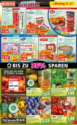 Gazetka promocyjna Norma - Norma - Gazetka - ważna od 05.08 do 05.08.2024 - strona 7 - produkty: ananas, auer, basilikum, Bau, Bauer, Berger, bio, chili, cocktail, creme, eis, erde, fisch, früchte, Gewächshaus, gewürz, Gewürzcreme, gin, gulasch, Gulaschcreme, in olivenöl, knoblauch, korb, krakauer, kräuter, kühlregal, milch, minze, Muscheln, Nektar, nektarinen, nürnberger, obst, Obst und Gemüse, olive, oliven, olivenöl, paprika, petersilie, regal, reis, rispentomaten, sahne, salami, sandwich, Sardinen, Schal, Schale, schinken, schinkenwurst, schnittlauch, Spezi, Sprotten, thunfisch, Ti, tiefpreis, tomate, tomaten, topf, und gemüse, vollmilch, wurst, zwiebel