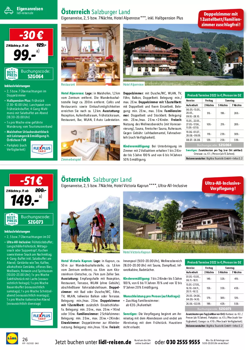 Aktueller Prospekt Lidl - Themenflyer Januar 2021 - von 12.01 bis 14.03.2022 - strona 26 - produkty: alkohol, alkoholfreie getränke, auer, aust, auto, axe, Bad, Bademantel, Bau, Bauer, bestpreis, bett, bier, Brei, buch, burger, dusche, eier, eis, elle, Fahrrad, getränk, getränke, gin, HP, inklusivleistungen, innenpool, kaffee, Kinder, kuchen, kurtaxe, lachs, leine, mais, Mantel, Ofen, pool, reis, reiseveranstalter, rezept, Ria, ring, rotwein, rum, salat, salz, schlafsofa, schlafzimmer, schnitzel, sekt, snack, Sofa, spirituosen, Stier, suppe, suppen, tee, Ti, Tiere, topf, tücher, uhr, wein, Weißwein, wellnessbereich, zimmerbeispiel