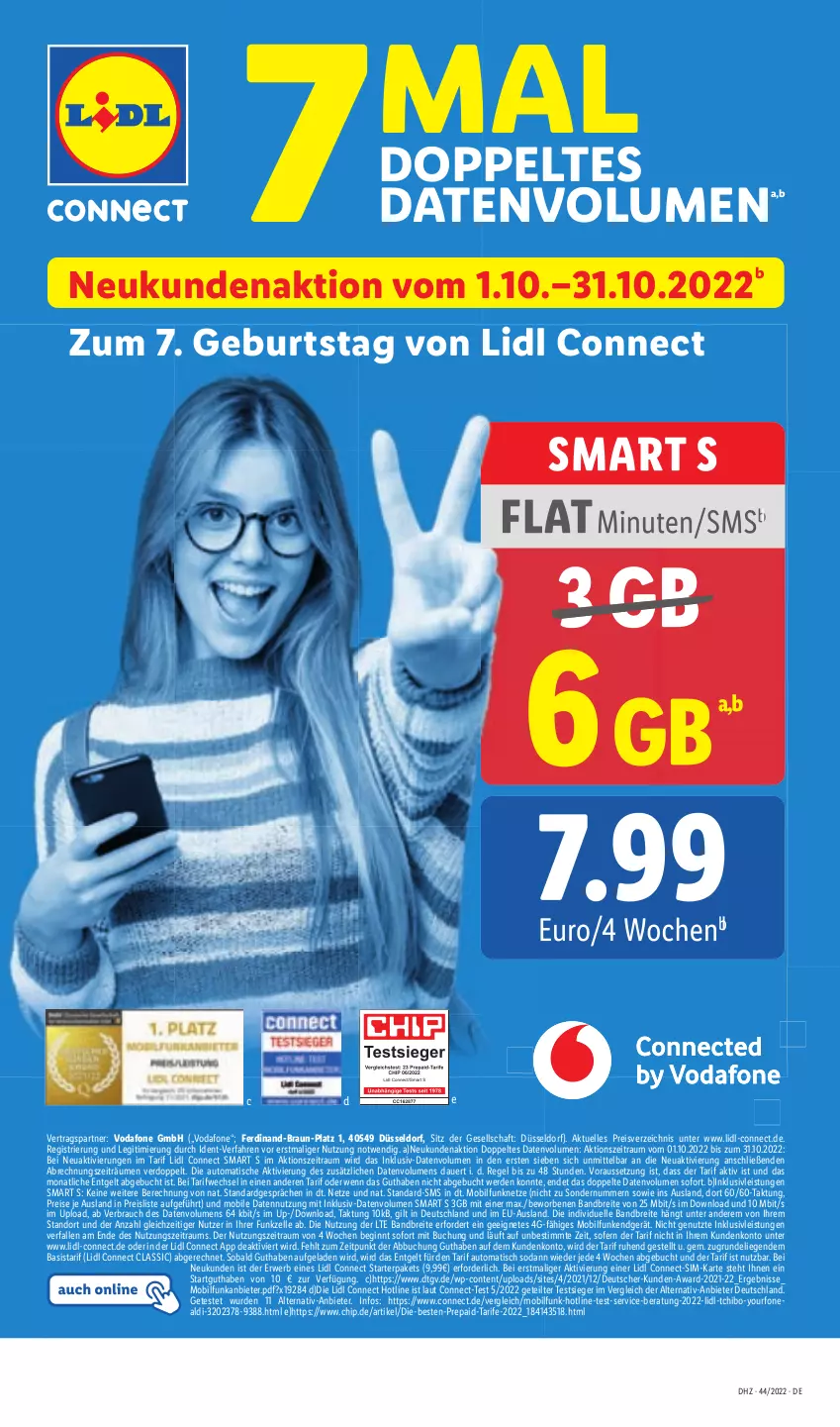 Aktueller Prospekt Lidl - Aktionsprospekt - von 31.10 bis 05.11.2022 - strona 62 - produkty: aldi, auer, auto, braun, Brei, buch, eis, elle, erde, gin, inklusivleistungen, Liege, Rauch, reis, rwe, sim, Soda, Tchibo, Ti, tisch, vodafone, Yo, ZTE