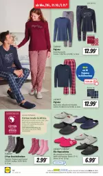 Gazetka promocyjna Lidl - Aktionsprospekt - Gazetka - ważna od 05.11 do 05.11.2022 - strona 14 - produkty: Bau, baumwolle, decksohle, eis, esmara, Hausschuhe, Kuschelsocken, livergy, ndk, Pyjama, reine baumwolle, Schal, Schale, schuhe, socken, Ti, wolle