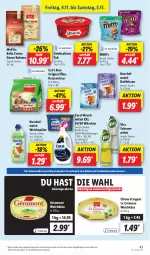 Gazetka promocyjna Lidl - Aktionsprospekt - Gazetka - ważna od 05.11 do 05.11.2022 - strona 45 - produkty: angebot, bella crema, bohne, bohnen, Coral, Duftkissen, eis, elle, géramont, gin, Heu, Käse, Katzenstreu, kissen, Kuschelweich, melitta, milch, Rauch, reis, rwe, scheuermilch, teller, Ti, waschmittel, weichkäse, weichspüler, ZTE