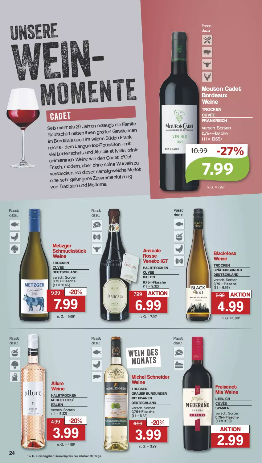 Aktueller Prospekt Famila - Prospekte - von 06.05 bis 11.05.2024 - strona 25 - produkty: amica, auer, burgunder, cuvée, eis, flasche, freixenet, grauer burgunder, lack, merl, merlot, Michel Schneider, Mode, reis, Rivaner, Schmuck, spätburgunder, Ti, wein, weine, Wild, ZTE