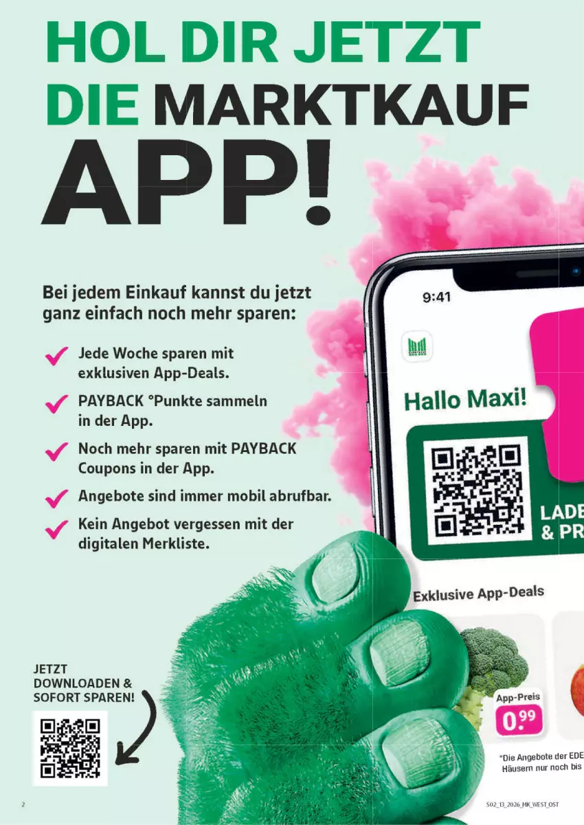 Aktueller Prospekt Marktkauf - Prospekt - von 22.03 bis 28.03.2026 - strona 2 - produkty: angebot, angebote, coupon, coupons, payback