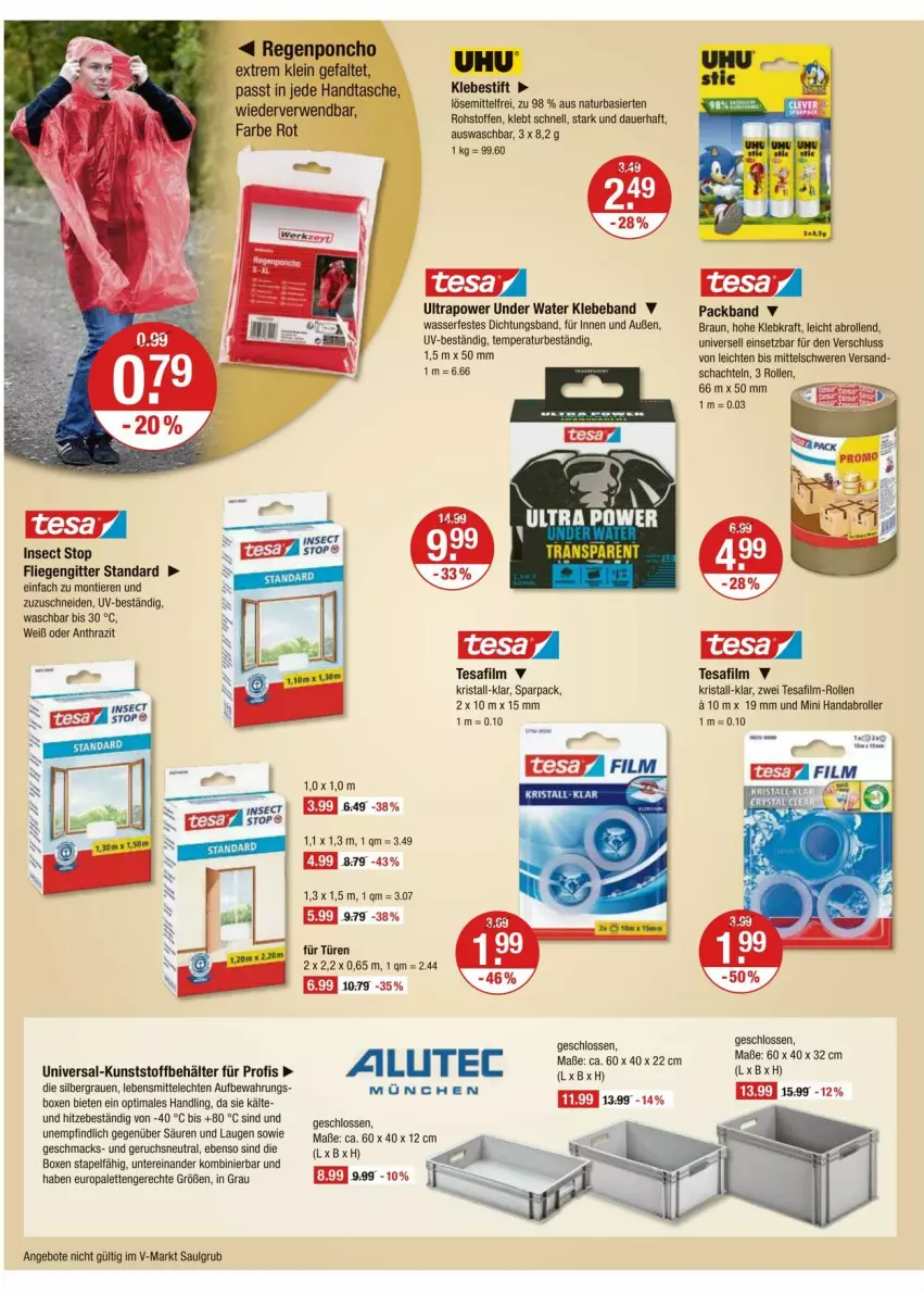 Aktueller Prospekt Vmarkt - Prospekte - von 21.08 bis 27.08.2025 - strona 12 - produkty: angebot, angebote, auer, Beba, Behälter, braun, fliegengitter, kraft, lebensmittel, LG, Liege, mac, natur, Packband, Palette, Roller, tesa, Ti, Tiere, wasser