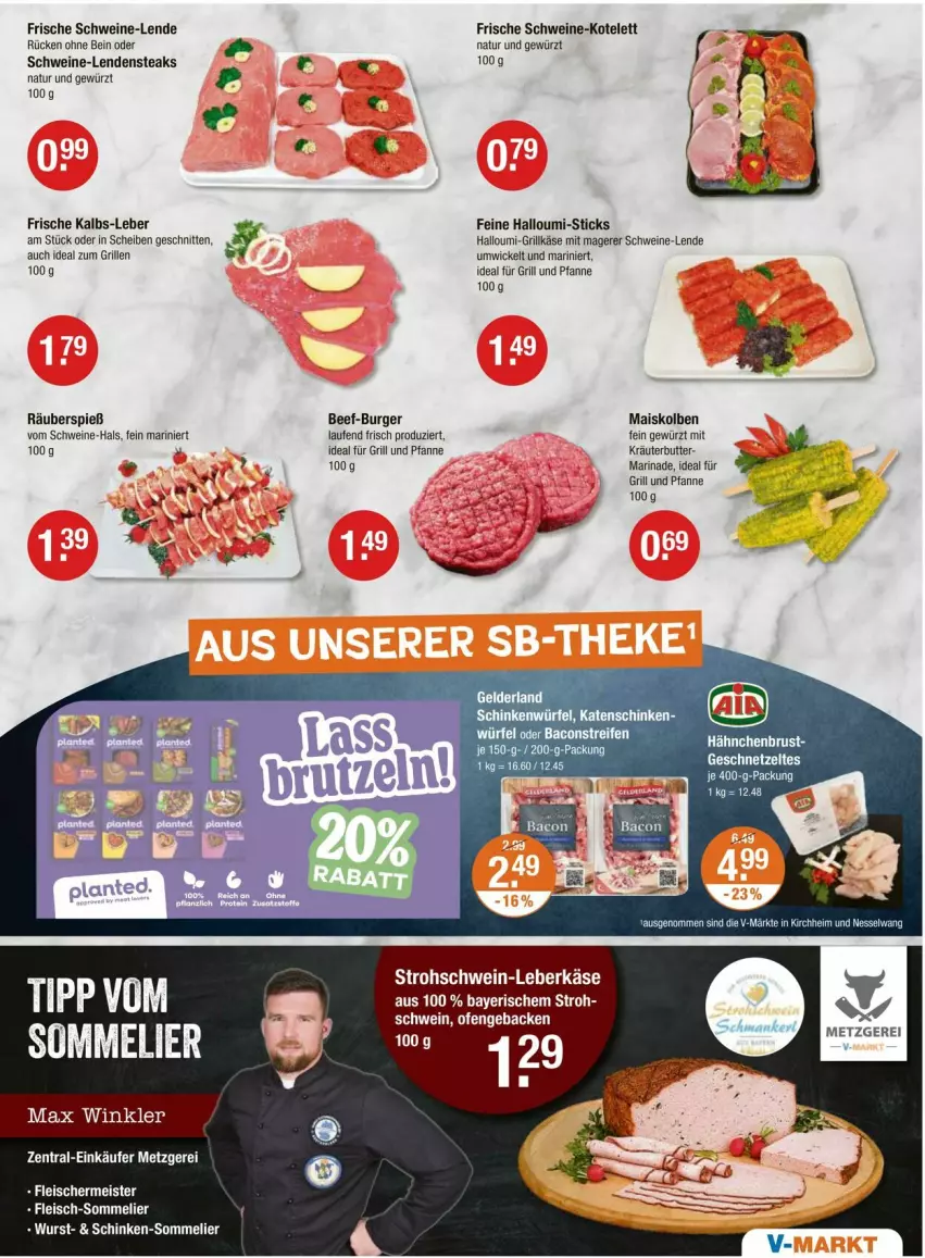 Aktueller Prospekt Vmarkt - Prospekte - von 21.08 bis 27.08.2025 - strona 3 - produkty: bacon, beef, burger, butter, für grill und pfanne, geback, gewürz, grill, grill und pfanne, Grillkäse, hähnchenbrust, Halloumi, ideal für grill, ideal für grill und pfanne, ideal zum grillen, Käse, katenschinken, kotelett, kräuter, kräuterbutter, Laufen, leberkäs, leberkäse, mais, marinade, natur, Ofen, pfanne, reifen, schinken, schnitten, schwein, schweine, steak, steaks, Ti, und pfanne, wein, weine, WICK, würfel, wurst