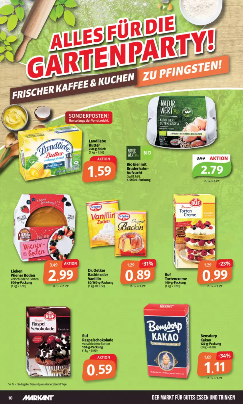 Aktueller Prospekt Markant - Prospekte - von 22.05 bis 27.05.2023 - strona 10 - produkty: butter, eier, eis, landliebe, lieken, reis, schoko, schokolade, Ti, wiener, wiener boden, ZTE