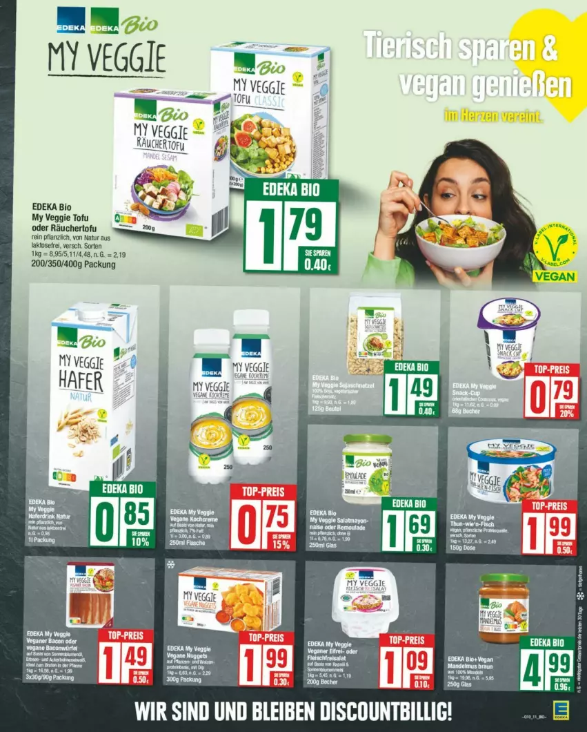 Aktueller Prospekt Edeka - Prospekte - von 02.03 bis 09.03.2024 - strona 11 - produkty: bio, deka, edeka bio, hafer, natur, Tofu, veggie