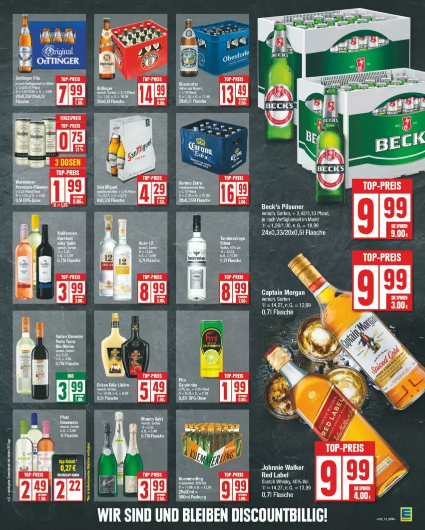 Aktueller Prospekt Edeka - Prospekte - von 02.03 bis 09.03.2024 - strona 13 - produkty: eis, flasche, pils, pilsener, reis, top-preis