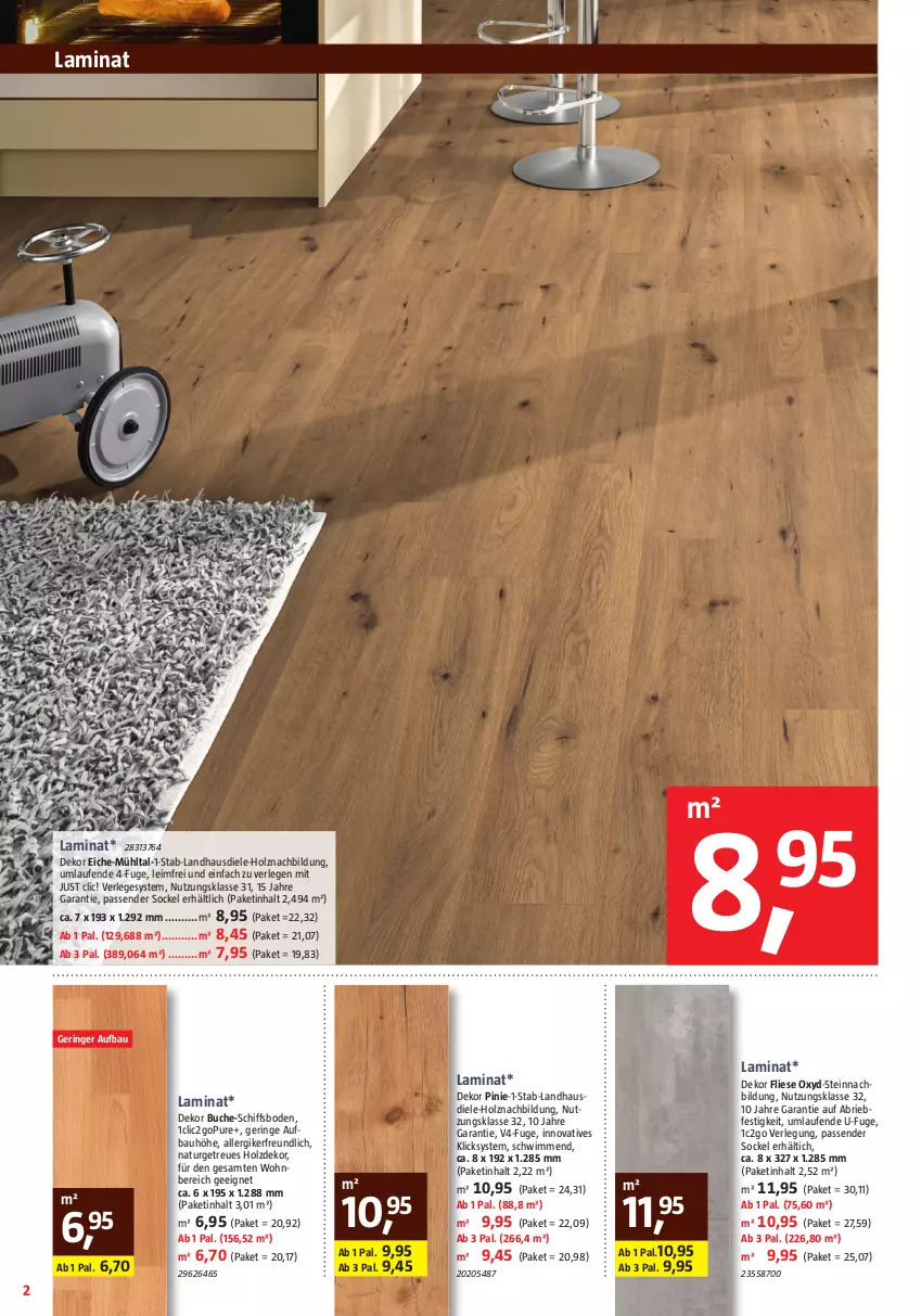 Aktueller Prospekt Bauhaus - Prospekte - von 27.01 bis 24.02.2024 - strona 2 - produkty: Bau, brie, buch, Holz, laminat, landhausdiele, Laufen, natur, ring, Ti