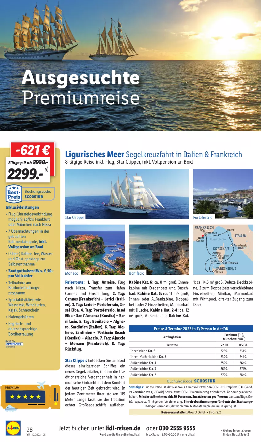 Aktueller Prospekt Lidl - Themenflyer Dezember 2022 - von 14.12.2022 bis 11.02.2023 - strona 28 - produkty: ACC, Bad, bett, Betten, buch, decke, dusche, eis, Etagenbett, hero, Heu, inklusivleistungen, kaffee, Kajak, LG, mac, obst, pool, reis, reiseveranstalter, Sport, Surf, tee, Ti, uhr, wasser, Whirlpool