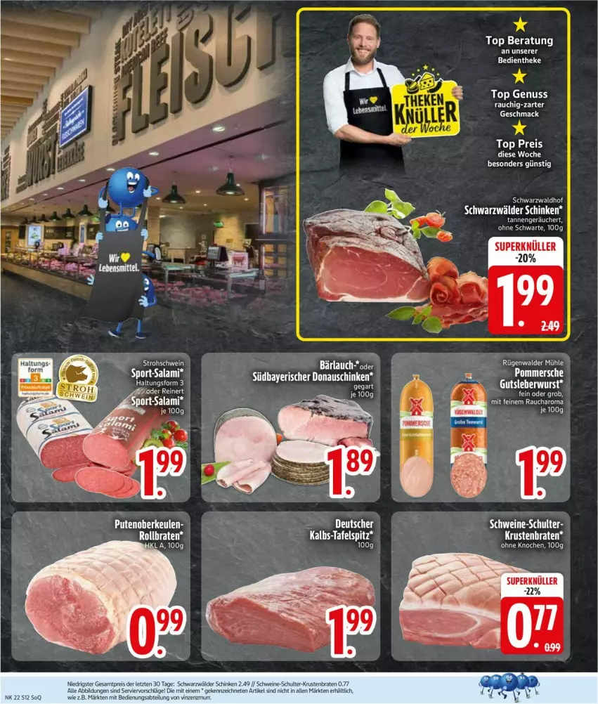 Aktueller Prospekt Edeka - Prospekte - von 25.05 bis 30.05.2026 - strona 14 - produkty: braten, eier, krustenbraten, Pommersche, Rauch, rollbraten, salami, schinken, schwarzwälder schinken, Sport, tafelspitz, Ti