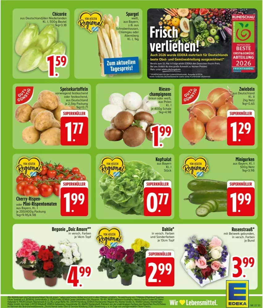 Aktueller Prospekt Edeka - Prospekte - von 25.05 bis 30.05.2026 - strona 5 - produkty: Abtei, angebot, angebote, Begonie, dahlie, deka, eis, lebensmittel, leine, obst, reis, rosen, Rosenstrauß, topf