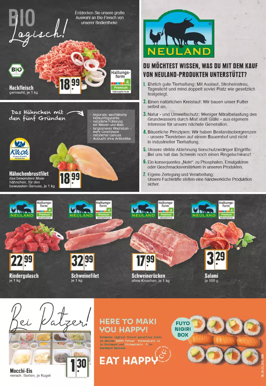 Aktueller Prospekt Edeka - Angebote der Woche - von 06.02 bis 11.02.2023 - strona 15 - produkty: auer, Bau, Bauer, bio, brustfilet, eis, elle, ente, filet, fleisch, gulasch, hackfleisch, hackfleisch gemischt, hähnchenbrust, hähnchenbrustfilet, Kugel, LG, mac, mais, natur, nuss, reis, rel, rind, rinder, rindergulasch, ring, salami, schwein, schweine, schweinefilet, schweinerücken, tee, Ti, Tiere, wasser, wein, weine, Yo