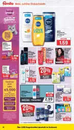 Gazetka promocyjna Famila - Prospekte - Gazetka - ważna od 02.09 do 02.09.2023 - strona 20 - produkty: after shave, anti-falten experte, auer, beutel, body, bodylotion, bree, brillance, creme, dove, dusche, eis, elvital, erde, flasche, gesichtspflege, gillette, haarspray, L´Oréal, Lotion, mac, mars, nivea, Nivea Men, oder schaumfestiger, pflegedusche, portionsbeutel, Rasierklinge, rasierklingen, reis, schaumfestiger, scholl, schwarzkop, schwarzkopf, shampoo, shampoo oder spülung, Spiele, spülung, syoss, Ti, venus, vita, whiskas, Yo, ZTE