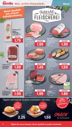 Gazetka promocyjna Famila - Prospekte - Gazetka - ważna od 02.09 do 02.09.2023 - strona 6 - produkty: ammerländer, beef, braten, brötchen, buch, corned beef, eis, elle, fleisch, gewürz, Gewürzmischung, gutsleberwurst, Hausmacher, heidefrühstück, kasseler, Kasselerbraten, kernschinken, kochschinken, leberwurst, mac, merl, Müller, natur, Pommersche, Rauch, reis, rohschinken, rügenwalder, rügenwalder mühle, sac, salami, salz, schinken, schinkenwurst, schnitzel, schwein, schweine, schweinefleisch, snack, snacks, Spezi, Sport, tesa, Ti, wein, weine, wiener, wiener würstchen, wurst, würstchen