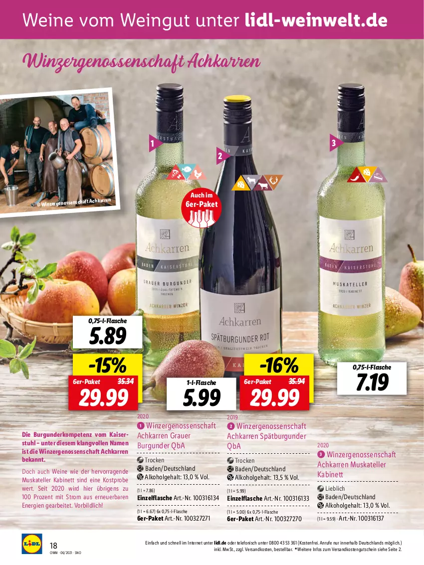 Aktueller Prospekt Lidl - Beste Weine für jeden Anlass - von 01.06 bis 30.06.2021 - strona 18