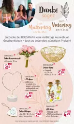 Gazetka promocyjna Rossmann - Prospekte - Gazetka - ważna od 03.05 do 03.05.2024 - strona 4 - produkty: angebot, angebote, auto, batterie, batterien, blume, blumen, decke, eis, Holz, korb, led-licht, mango, reis, rosen, Rosenstrauß, Schal, Ti, tisch