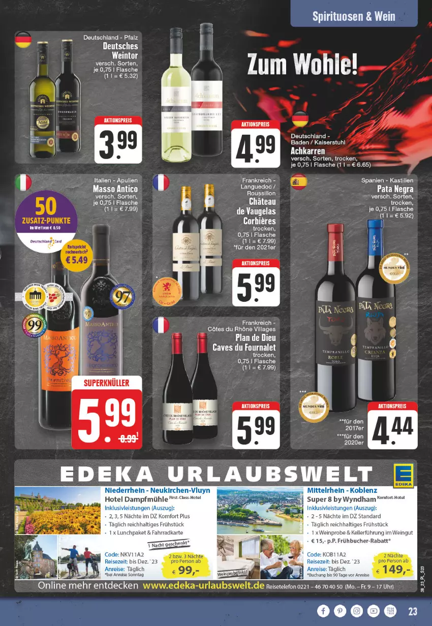 Aktueller Prospekt E Center - Angebote der Woche - von 18.09 bis 23.09.2023 - strona 23 - produkty: aktionspreis, asti, Bad, bier, Biere, buch, decke, deka, deutschland card, eis, elle, Fahrrad, flasche, HP, Kaiser, reis, spirituosen, stuhl, telefon, Ti, uhr, wein