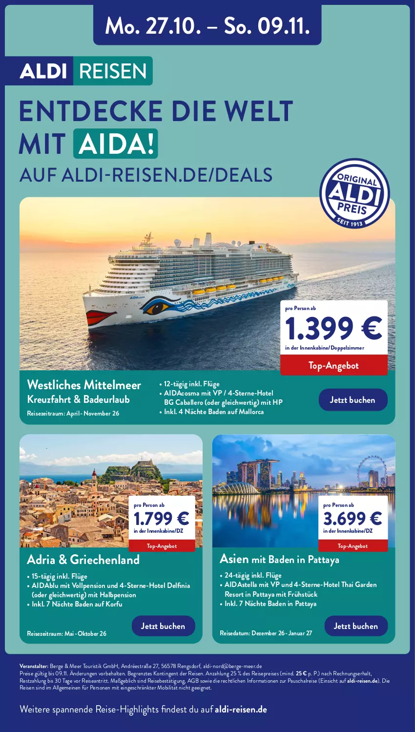 Aktueller Prospekt Aldi Nord - Von Montag - von 27.10 bis 01.11.2025 - strona 43 - produkty: aldi, angebot, Bad, ball, buch, decke, eis, HP, LG, pril, reis, reise-highlights, Ria, Schal, Ti, top-angebot, ZTE