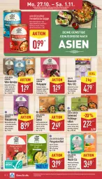 Gazetka promocyjna Aldi Nord - Von Montag - Gazetka - ważna od 01.11 do 01.11.2025 - strona 12 - produkty: angebot, angebote, Asia Green Garden, aus der tiefkühlung, basmati, bett, eier, eis, ente, filet, gewürz, gin, Mochi, nuss, Pangasius, papier, reis, Spezi, suppe, Tasche, taschen, Ti, tisch, wok, Yo, ZTE
