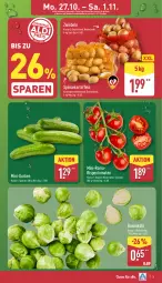 Gazetka promocyjna Aldi Nord - Von Montag - Gazetka - ważna od 01.11 do 01.11.2025 - strona 3 - produkty: angebot, angebote, eier, eis, gurke, gurken, kartoffel, kartoffeln, LG, mini-gurken, rispentomaten, rosen, Rosenkohl, sac, Schal, Schale, speisekartoffeln, Ti, tomate, tomaten, zwiebel, zwiebeln