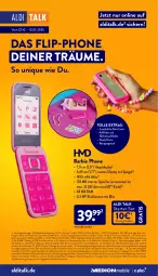 Gazetka promocyjna Aldi Nord - Von Montag - Gazetka - ważna od 01.11 do 01.11.2025 - strona 40 - produkty: akku, aldi, aldi talk, Aufkleber, Barbie, Betriebssystem, eis, Germ, Handy, hardware, kamera, kleber, medion, microsd, ndk, Reinigung, reis, ring, rwe, sim, spiegel, Ti, tuc, versandkostenfrei