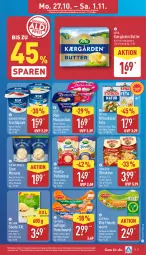 Gazetka promocyjna Aldi Nord - Von Montag - Gazetka - ważna od 01.11 do 01.11.2025 - strona 5 - produkty: angebot, angebote, arla, Becher, beutel, butter, cin, eier, eis, feta, finello, fleisch, fleischwurst, frucht, Fruchtquark, Geflügel, gin, gouda, gutfried, hirtenkäse, hühner, Kærgården, Käse, mozzarella, Ofen, Ofenkäse, patros, quark, rapsöl, Reibekäse, rel, rouge, rougette, Ti, weihenstephan, wurst, zott, ZTE