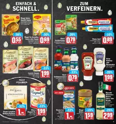 Gazetka promocyjna Hit - Prospekte - Gazetka - ważna od 16.04 do 16.04.2022 - strona 15 - produkty: balsam, balsamico, balsamico bianco, beutel, Brühe, eis, elle, flasche, gin, heinz, ketchup, knorr, Königin-Pasteten, maggi, mayonnaise, meica, Mode, pastete, Ragout, reis, rosato, salat, salatkrönung, sauce, schlemmersauce, senf, suppe, suppen, teller, thomy, thomy les sauces, Ti, Tipi, Yo