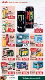 Gazetka promocyjna Famila - Prospekte - Gazetka - ważna od 16.09 do 16.09.2023 - strona 16 - produkty: Alwa, burger, drink, eis, elle, energy drink, flasche, flensburger, granini, lebensmittel, limo, mineralwasser, Mio Mio, monster, pils, pilsener, reis, saft, Spaten, tee, Ti, volvic, wasser, ZTE