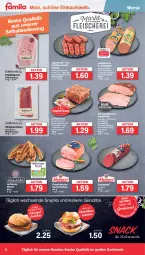 Gazetka promocyjna Famila - Prospekte - Gazetka - ważna od 16.09 do 16.09.2023 - strona 6 - produkty: aufschnitt, braten, bratenaufschnitt, brot, brötchen, Edelsalami, eis, fleisch, gurke, gurken, holsteiner, jagdwurst, kartoffel, kartoffeln, kochschinken, leberwurst, leine, lyoner, mac, nuss, paprika, reis, remoulade, sac, saft, salami, schinken, schinkenwurst, schnitzel, schwein, schweine, schweinebraten, snack, snacks, Spezi, steiner, tesa, Ti, tisch, wein, weine, wiener, wurst, Yo