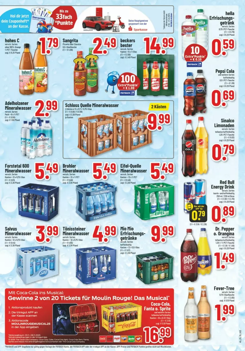 Aktueller Prospekt Trinkgut - Prospekte - von 02.11 bis 08.11.2025 - strona 3 - produkty: adelholzener, Alwa, classico, cola, coupon, eis, elle, emsa, fever-tree, flasche, Forstetal, getränk, getränke, gin, hella, Hohes C, Holz, limo, limonade, limonaden, mineralwasser, Mio Mio, orangina, pepsi, Pepsi Cola, pet-flasche, sinalco, steiner, Tasche, Ti, wasser