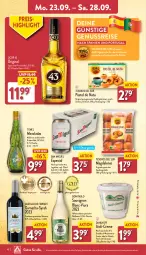 Gazetka promocyjna Aldi Nord - Von Montag - Gazetka - ważna od 28.09 do 28.09.2024 - strona 10 - produkty: aioli, aldi, asti, aus der tiefkühlung, Becher, bier, creme, eier, eis, elle, fisch, flasche, fleisch, gin, knoblauch, kräuter, kräuterlikör, küche, Lagerbier, licor, licor 43, likör, mayonnaise, nuss, pudding, reis, rotwein, sauvignon, sauvignon blanc, Ti, Törtchen, wein, Weißwein, Yo, ZTE