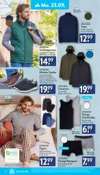 Gazetka promocyjna Aldi Nord - Von Montag - Gazetka - ważna od 28.09 do 28.09.2024 - strona 18 - produkty: aldi, Bau, baumwolle, bett, decksohle, eis, garnitur, gin, hemd, hemden, LG, Pants, Pyjama, reine baumwolle, Retropants, Ria, rind, rwe, sneaker, Ti, Unterhemd, unterhemden, up2fashion, wasser, Weste, wolle, ZTE