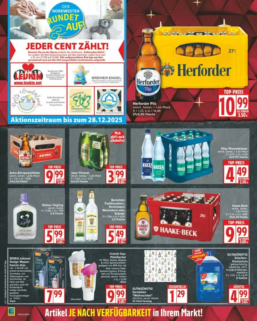 Aktueller Prospekt Edeka - Prospekte - von 01.12 bis 06.12.2025 - strona 14 - produkty: eis, flasche, kleiner feigling, leine, LG, Mantel, pils, Rauch, reis, tee, Ti, top-preis, weihnachten