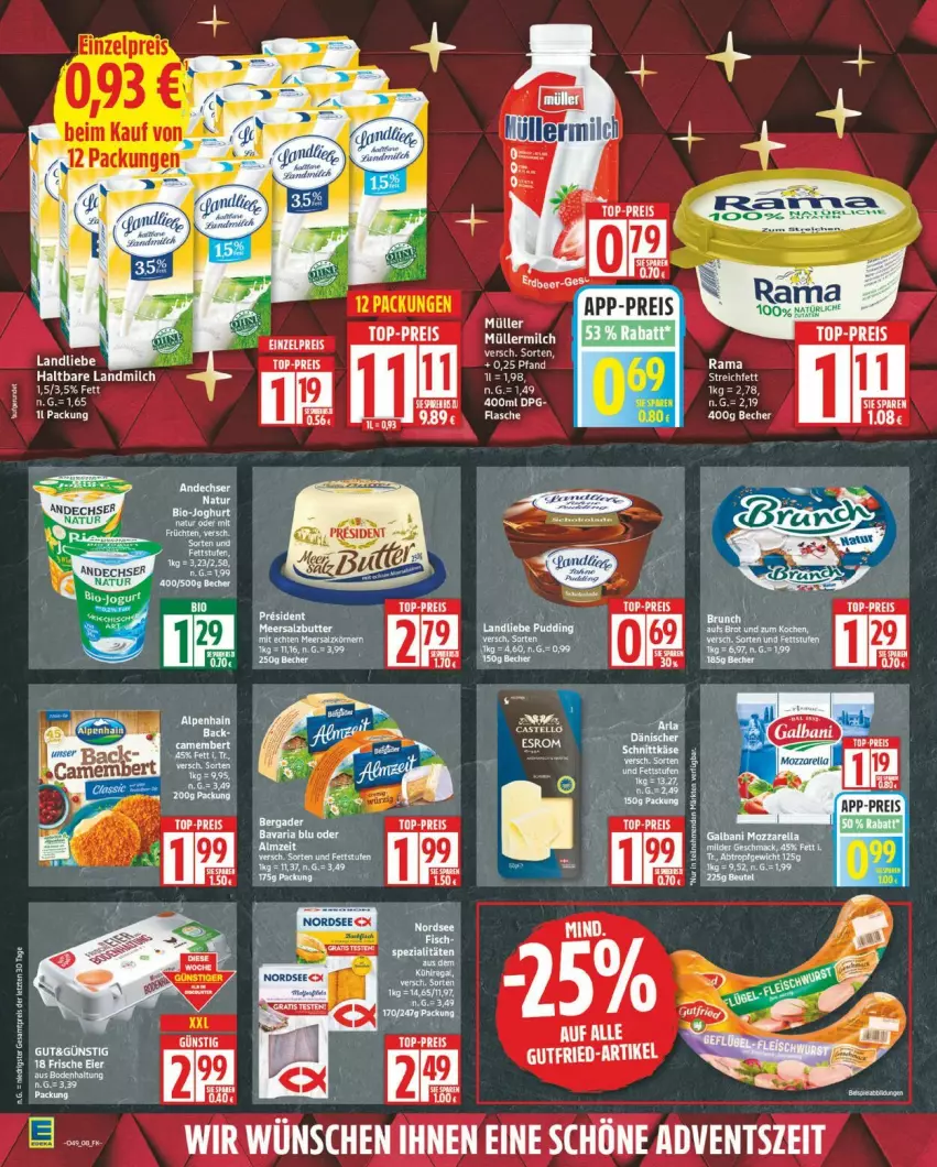 Aktueller Prospekt Edeka - Prospekte - von 01.12 bis 06.12.2025 - strona 8 - produkty: andechser natur, eis, landliebe, landmilch, milch, natur, rama, reis, tee, Ti, top-preis, ZTE