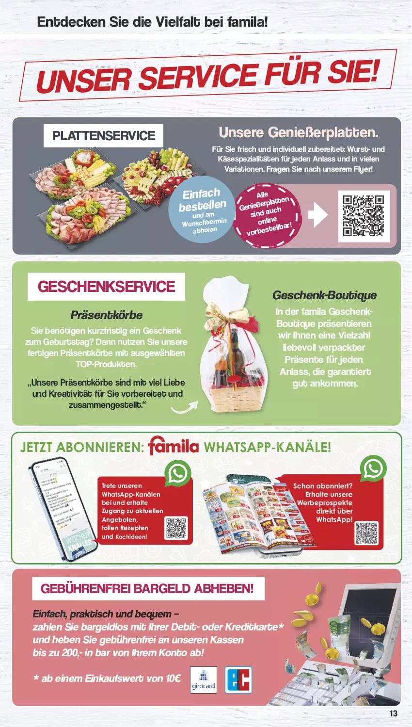 Aktueller Prospekt Famila - Prospekte - von 27.05 bis 01.06.2024 - strona 13 - produkty: angebot, angebote, decke, elle, ente, Käse, latte, rezept, rezepte, Ria, Spezi, Ti, Tiere, tisch, wurst