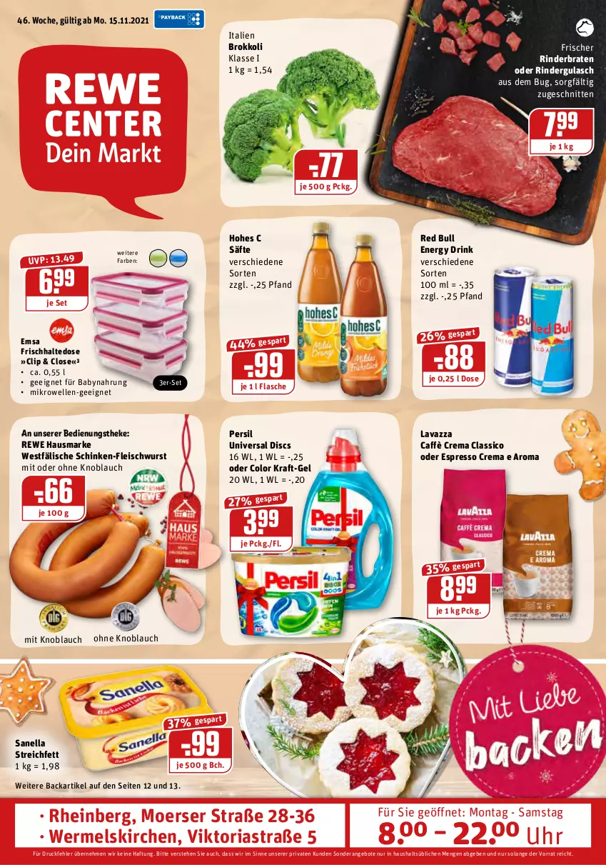 Aktueller Prospekt Rewe - Prospekte - von 15.11 bis 21.11.2021 - strona 1