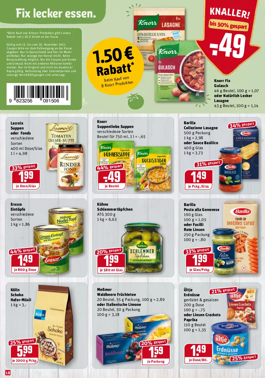 Aktueller Prospekt Rewe - Prospekte - von 15.11 bis 21.11.2021 - strona 18