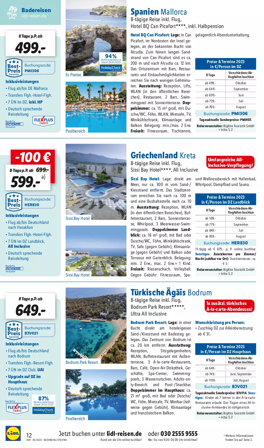 Aktueller Prospekt Lidl - Monatliche Reise-Highlights - von 29.04 bis 31.05.2023 - strona 12 - produkty: Armband, Bad, ball, buch, deo, dusche, eis, elle, ente, Garten, HP, inklusivleistungen, Kinder, kühlschrank, LG, lion, mab, Meerwasser, pool, reis, reiseveranstalter, rezept, rum, Schrank, snack, Ti, tisch, uhr, wasser, wasserrutsche, wellnessbereich, Whirlpool