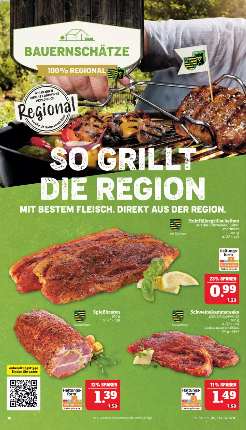 Aktueller Prospekt Marktkauf - Prospekt - von 12.05 bis 18.05.2024 - strona 10 - produkty: bett, eis, fleisch, grill, Holz, sac, schwein, schweine, wein, weine