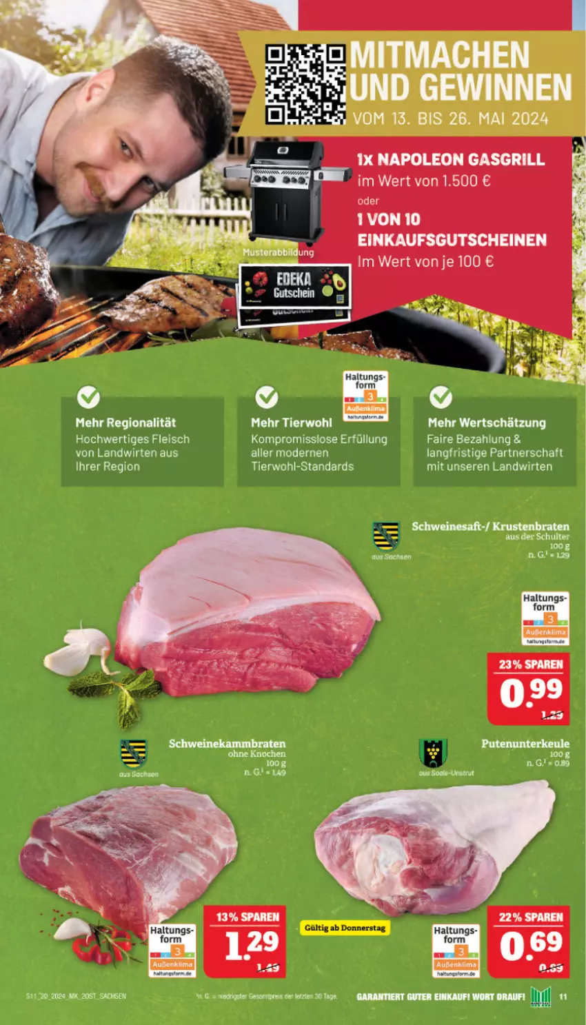 Aktueller Prospekt Marktkauf - Prospekt - von 12.05 bis 18.05.2024 - strona 11 - produkty: braten, eis, fleisch, krustenbraten, Mode, pute, reis, saft, schwein, schweine, Ti, wein, weine, ZTE