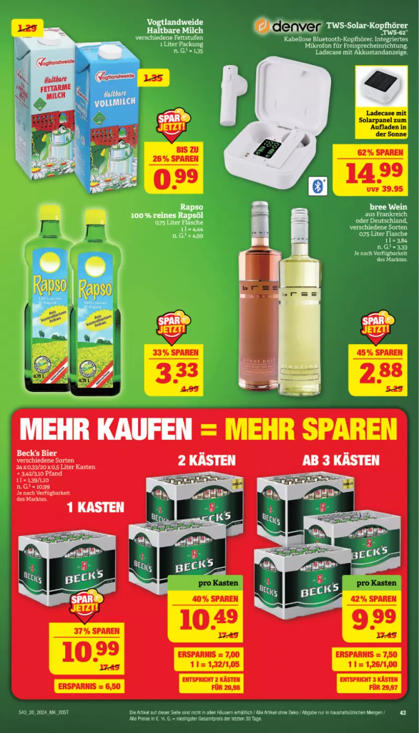 Aktueller Prospekt Marktkauf - Prospekt - von 12.05 bis 18.05.2024 - strona 43 - produkty: akku, bree, eis, flasche, freisprecheinrichtung, kopfhörer, rapso, reis, Ti, ZTE