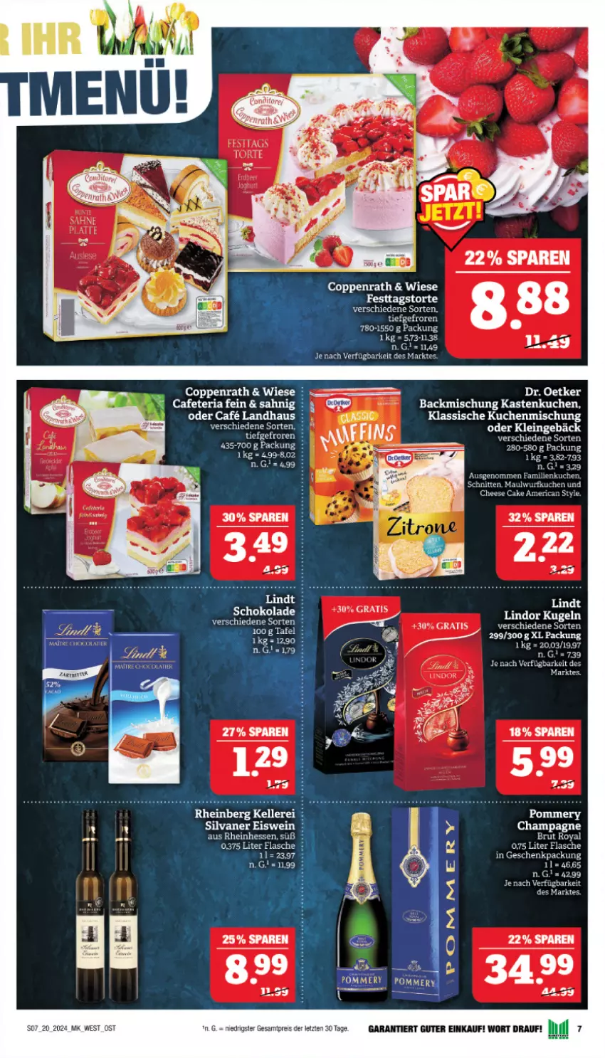 Aktueller Prospekt Marktkauf - Prospekt - von 12.05 bis 18.05.2024 - strona 7 - produkty: backmischung, champagne, coppenrath, deo, Dr. Oetker, eis, flasche, geschenkpackung, Kastenkuchen, kuchen, Kugel, lindor, reis, schoko, schokolade, tee, Ti, torte, ZTE