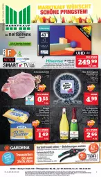 Gazetka promocyjna Marktkauf - Prospekt - Gazetka - ważna od 18.05 do 18.05.2024 - strona 1 - produkty: alkohol, angebot, angebote, Bau, Becher, deo, ecco, edelstahl, eis, elle, frucht, fruchtsecco, gardena, Garten, Gartenschere, gsw, HDMI, hisense, Holz, kotelett, lieferservice, meggle, messer, reis, rotkäppchen, Schere, schwein, schweine, schweinekotelett, sekt, Ti, tisch, uhr, usb, wein, weine, ZTE