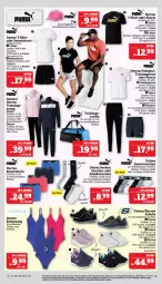 Gazetka promocyjna Marktkauf - Prospekt - Gazetka - ważna od 18.05 do 18.05.2024 - strona 41 - produkty: Anzug, Bad, badeanzug, damen t-shirt, dorina, eis, herren poloshirt, hose, LG, Mode, orange, poloshirt, puma, reis, schuhe, shirt, shorts, sneaker, sneakersocken, socken, Sport, sweatshorts, T-Shirt, Tasche, Ti, Trainingshose